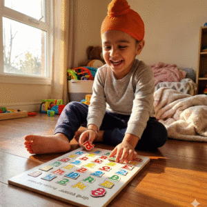 gurmukhi puzzle board (ਗੁਰਮੁਖੀ ਪਜ਼ਲ ਫੱਟੀ)